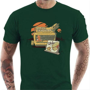 T-shirt geek homme - Amiral Snackbar - Couleur Vert Bouteille - Taille S