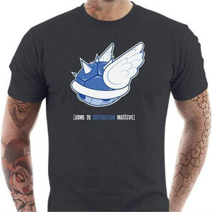 T-shirt geek homme - Arme de distraction massive - Couleur Gris Foncé - Taille S