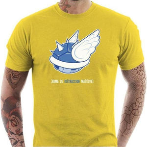 T-shirt geek homme - Arme de distraction massive - Couleur Jaune - Taille S