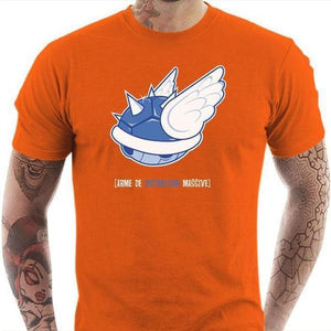 T-shirt geek homme - Arme de distraction massive - Couleur Orange - Taille S