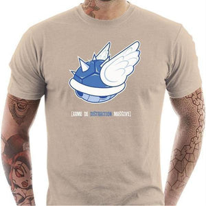 T-shirt geek homme - Arme de distraction massive - Couleur Sable - Taille S