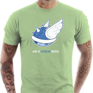 T-shirt geek homme - Arme de distraction massive - Couleur Tilleul - Taille S