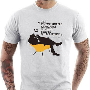 T-shirt geek homme - Arrogance OSS 117 - Couleur Blanc - Taille S
