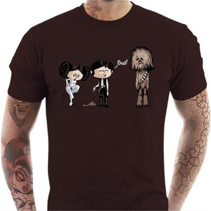 T-shirt geek homme - Bad - Couleur Chocolat - Taille S
