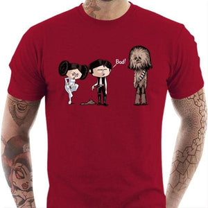 T-shirt geek homme - Bad - Couleur Rouge Tango - Taille S