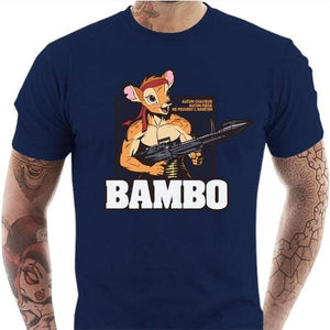 T-shirt geek homme - Bambo Bambi - Couleur Bleu Nuit - Taille S