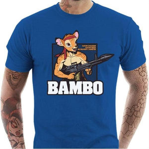 T-shirt geek homme - Bambo Bambi - Couleur Bleu Royal - Taille S