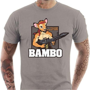 T-shirt geek homme - Bambo Bambi - Couleur Gris Clair - Taille S
