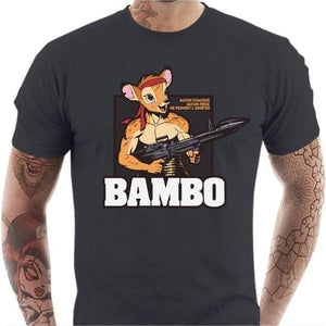 T-shirt geek homme - Bambo Bambi - Couleur Gris Foncé - Taille S