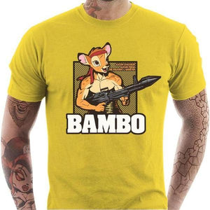 T-shirt geek homme - Bambo Bambi - Couleur Jaune - Taille S