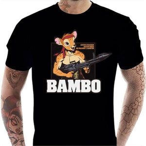 T-shirt geek homme - Bambo Bambi - Couleur Noir - Taille S