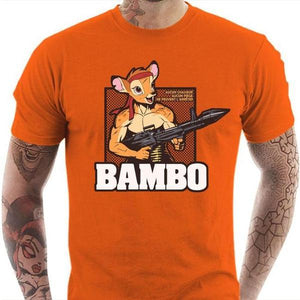 T-shirt geek homme - Bambo Bambi - Couleur Orange - Taille S