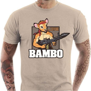 T-shirt geek homme - Bambo Bambi - Couleur Sable - Taille S