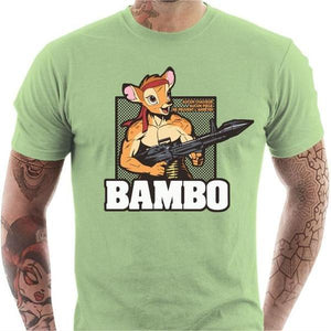 T-shirt geek homme - Bambo Bambi - Couleur Tilleul - Taille S