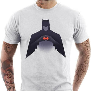 T-shirt geek homme - Batman Love - Couleur Blanc - Taille S