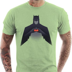 T-shirt geek homme - Batman Love - Couleur Tilleul - Taille S