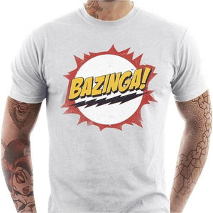 T-shirt geek homme - Bazinga - Couleur Blanc - Taille S