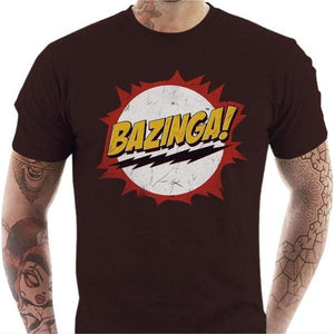 T-shirt geek homme - Bazinga - Couleur Chocolat - Taille S