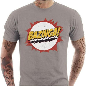 T-shirt geek homme - Bazinga - Couleur Gris Clair - Taille S