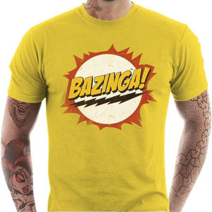 T-shirt geek homme - Bazinga - Couleur Jaune - Taille S