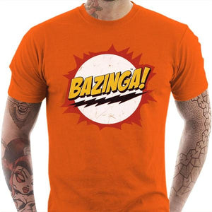 T-shirt geek homme - Bazinga - Couleur Orange - Taille S