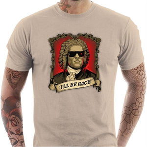 T-shirt geek homme - Be Bach Terminator - Couleur Sable - Taille S
