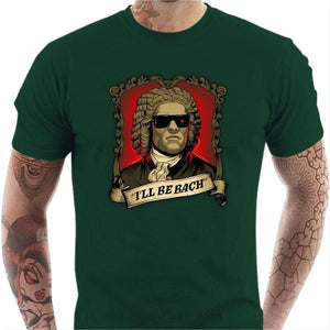 T-shirt geek homme - Be Bach Terminator - Couleur Vert Bouteille - Taille S