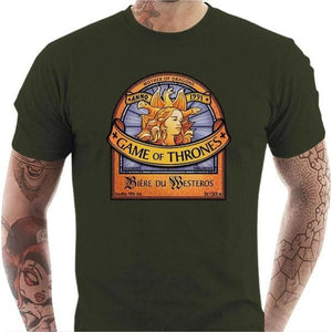 T-shirt geek homme - Bière du Westeros Games of Throne - Couleur Army - Taille S