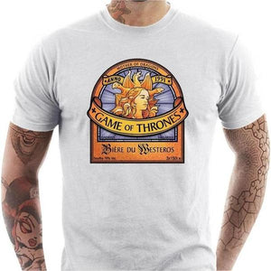 T-shirt geek homme - Bière du Westeros Games of Throne - Couleur Blanc - Taille S