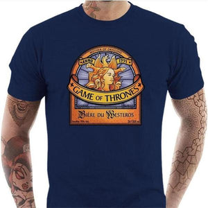 T-shirt geek homme - Bière du Westeros Games of Throne - Couleur Bleu Nuit - Taille S