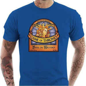 T-shirt geek homme - Bière du Westeros Games of Throne - Couleur Bleu Royal - Taille S