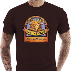 T-shirt geek homme - Bière du Westeros Games of Throne - Couleur Chocolat - Taille S