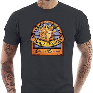 T-shirt geek homme - Bière du Westeros Games of Throne - Couleur Gris Foncé - Taille S