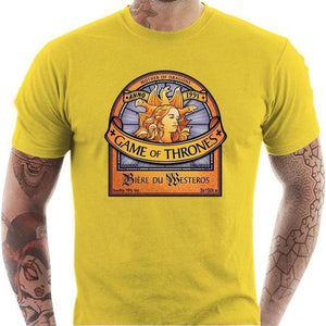 T-shirt geek homme - Bière du Westeros Games of Throne - Couleur Jaune - Taille S