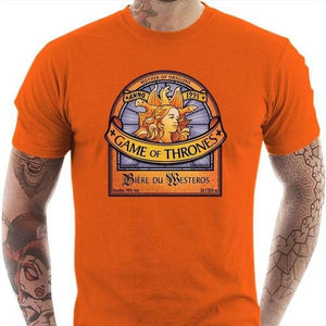 T-shirt geek homme - Bière du Westeros Games of Throne - Couleur Orange - Taille S