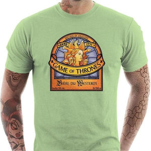 T-shirt geek homme - Bière du Westeros Games of Throne - Couleur Tilleul - Taille S