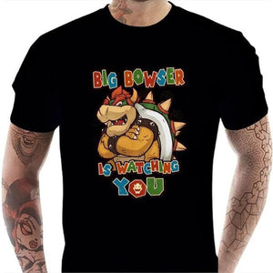 T-shirt geek homme - Big Bowser - Couleur Noir - Taille S