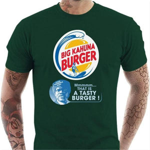 T-shirt geek homme - Big Kahuna Burger - Couleur Vert Bouteille - Taille S