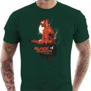 T-shirt geek homme - Blade Runner - Couleur Vert Bouteille - Taille S
