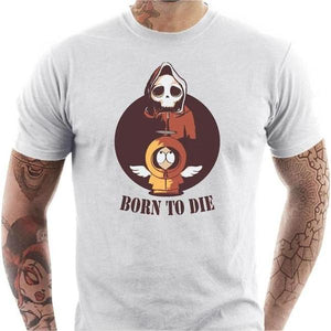 T-shirt geek homme - Born To Die - Couleur Blanc - Taille S