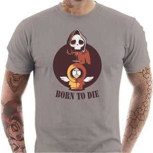 T-shirt geek homme - Born To Die - Couleur Gris Clair - Taille S