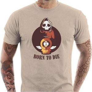 T-shirt geek homme - Born To Die - Couleur Sable - Taille S