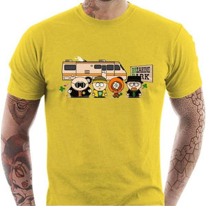 T-shirt geek homme - Breaking Park - Couleur Jaune - Taille S