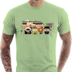 T-shirt geek homme - Breaking Park - Couleur Tilleul - Taille S