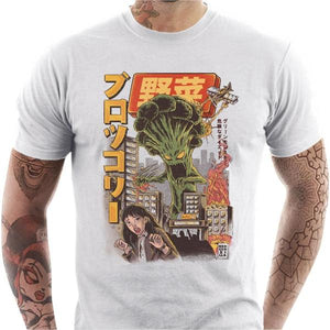 T-shirt geek homme - Broccozilla - Couleur Blanc - Taille S