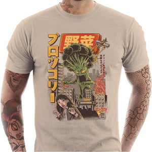 T-shirt geek homme - Broccozilla - Couleur Sable - Taille S