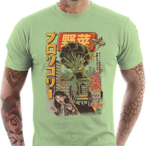 T-shirt geek homme - Broccozilla - Couleur Tilleul - Taille S