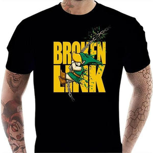 T-shirt geek homme - Broken Link - Couleur Noir - Taille S
