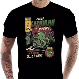 T-shirt geek homme - Cathulhu - Couleur Noir - Taille S