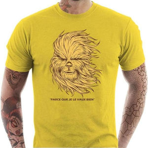 T-shirt geek homme - Chewboréal - Couleur Jaune - Taille S